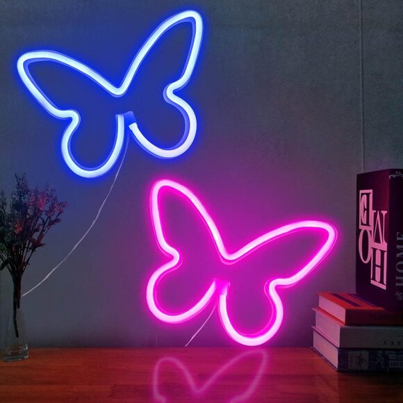 2 Pcs butterfly neon signs 9x6.5 inch - Picture 1 of 5